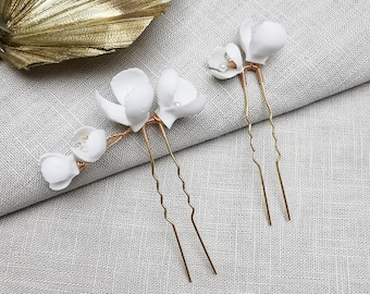 Floral Hair Pins, Wedding Hair Pins,  Wedding Accessories, Bridal Hair Pieces, Bridesmaid & Bridal Hair Pins, Wedding and Prom Hair Pieces,