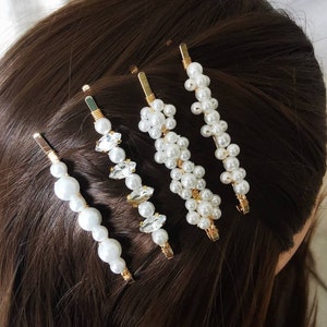 Pearl Hair Clips, Bridal Hair Piece, Bridal Hair Pins, Bridesmaids Gift, Wedding Hair Accessories , Hair Clips, Pearl Bobby Pins, Gift. image 4