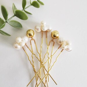 Gold Solitaire Hair Pins, Wedding Accessories, Bridal Hair Pieces, Bridesmaid & Bridal Hair Pins, Wedding and Prom Hair Pieces, image 8