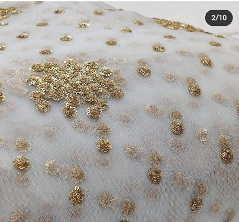 Sequence Work Dyeable Net Fabric By Yard Etsy