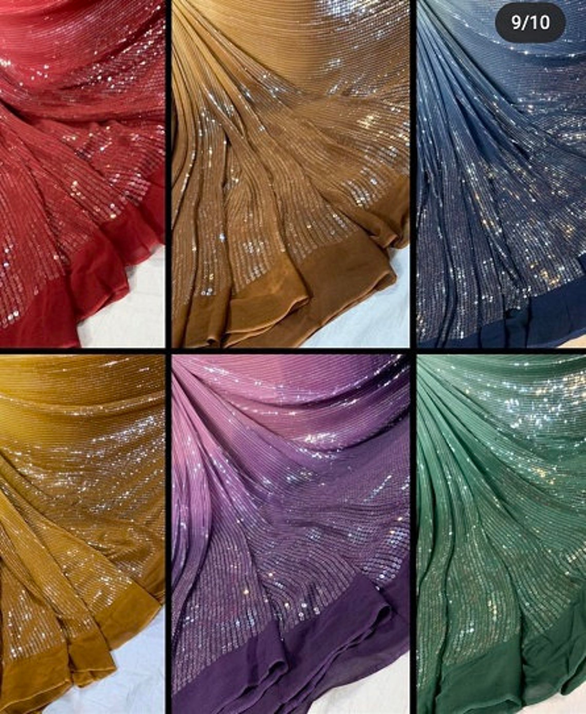 Shaded Sequins Fabric By Yard Etsy