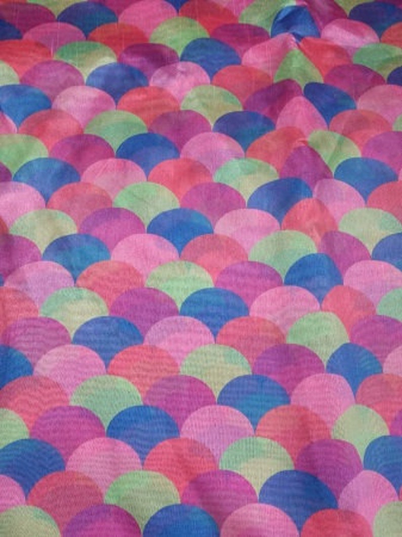 Multicolour Printed Raw Silk Fabric By Yard