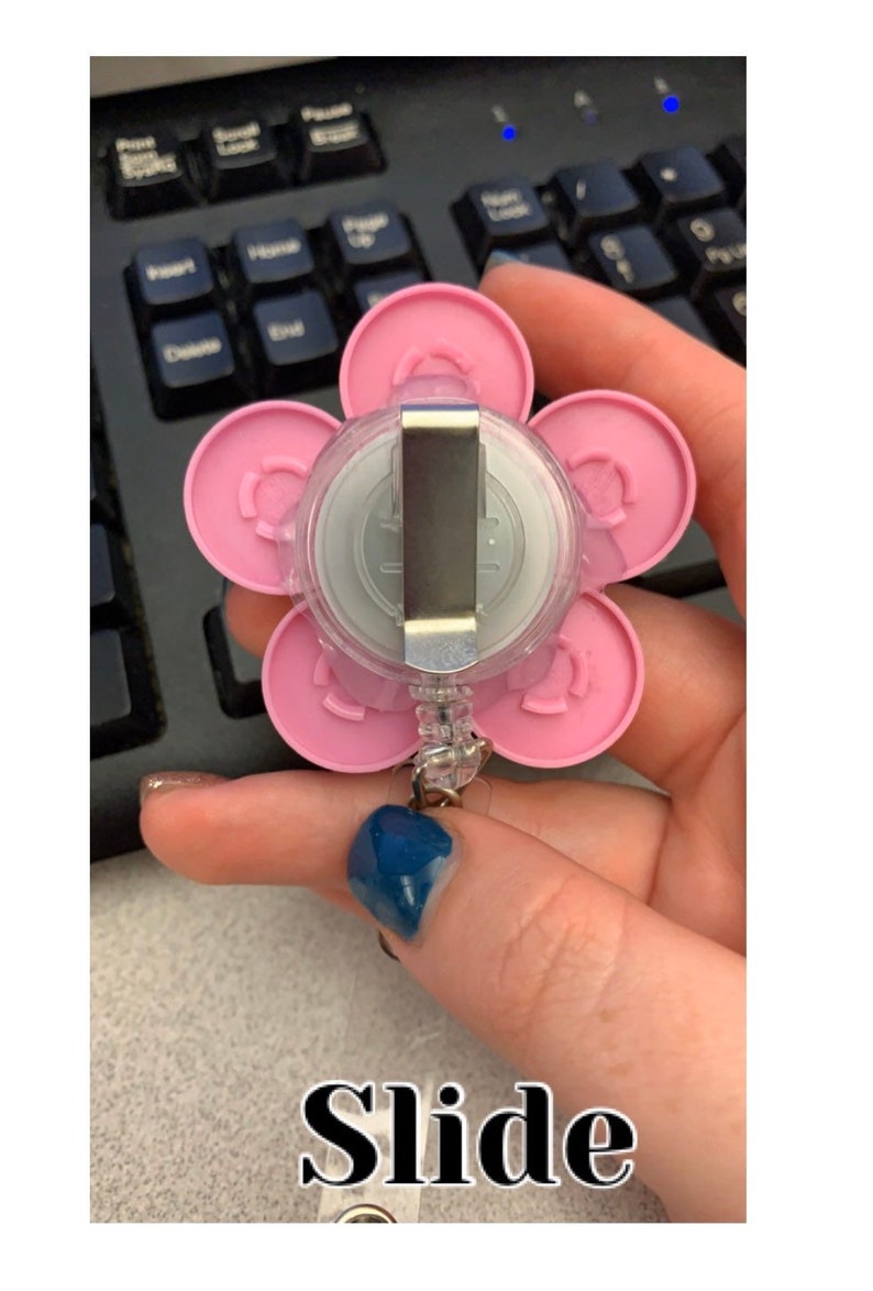 Flower,Badge Clip,Retractable Badge,Badge Holder,Nurse Badge,Nurse Badge Holder,Medication Caps,ID holder,Badge Reel,Vial Tops,Nurse