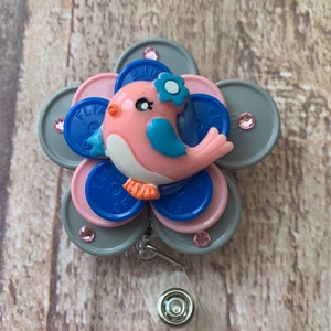 Bird,Badge Reel Holder,Badge Clip,Retractable Badge,Badge Holder,Nurse Badge Holder,ID holder,Badge Reel,Badge,Medication Vial Tops