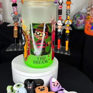 Halloween Horror Characters 16oz Glass Tumbler
