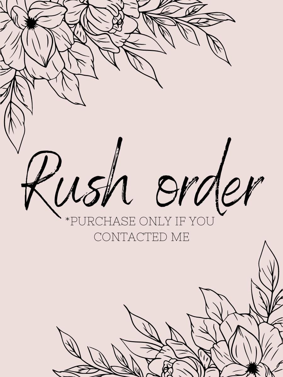 Rush Order Fee - Etsy
