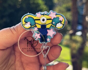 Cute Yellow Uterus Badge reel, Obgyn badge reel,  Cute Uterus Badge Reel, Hospital Staff, Nurses, Retractable, Interchangeable
