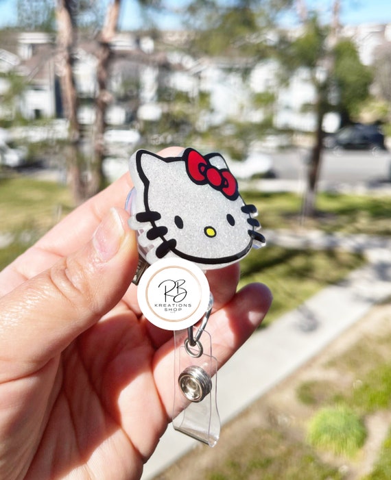 Kitty Girl Badge Reel Cute Kitty Badge Reel Cute Badge Holder