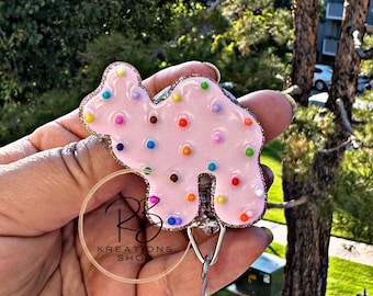 Camel cookie Badge reel, animal cookie badge reel, Sprinkle cookie Badge Reel, Hospital Staff, Nurses, Retractable, Interchangeable