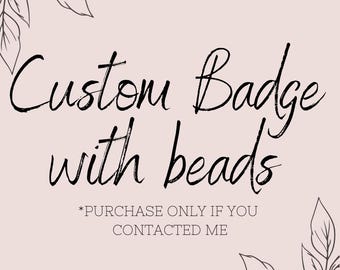 Custom Order Badge reel with Beads | Medical Badge Reel | Hospital Staff | Nurses | Retractable | Interchangeable | Acrylic beads