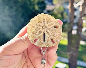 Sand Dollar Badge reel | Marine Life | Summer badge reel | Hospital Staff | Nurses | Retractable | Interchangeable |