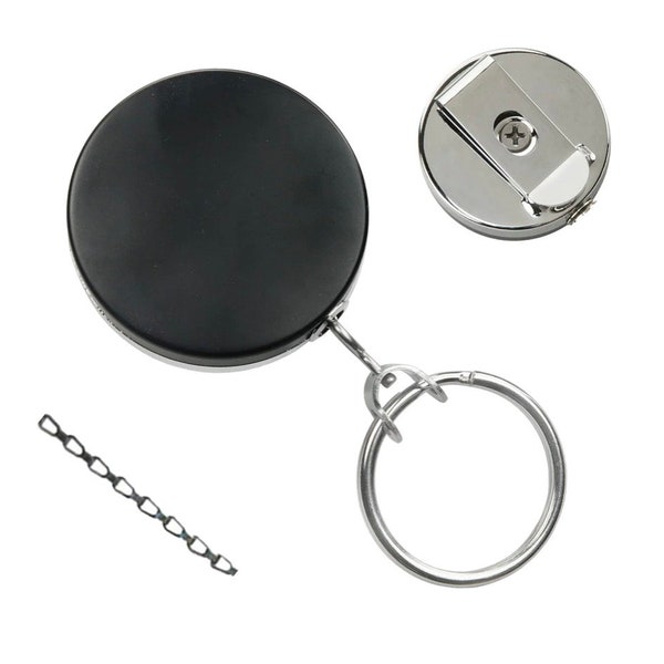 Upgrade to Heavy Duty badge reel | Heavy Duty chain belt clip | Heavy Duty wire belt clip