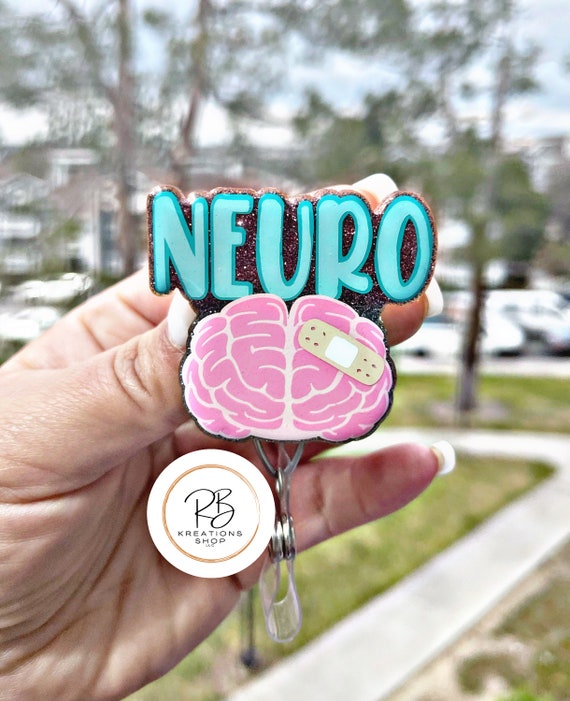 Neuro Badge Reel Neurology Badge Holder Retractable Badge Holder