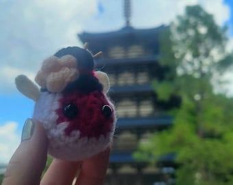 Abeja Japonesa/Abejorro Tradicional de Japón/Abejas de Ganchillo Culturales/Amigurumi/Alivio del Estrés