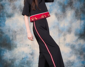 Bulgarian embroidery, Bulgaria, Plus Size Pants, Two Piece set for Women, Festival Clothing, Bulgarian Women Embroidery, Bulgarian Clothes,