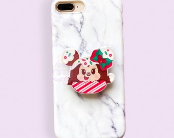 Candy Cane Mouse Phone Grip