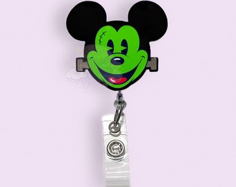 Frankenstein Mouse Badge Reel