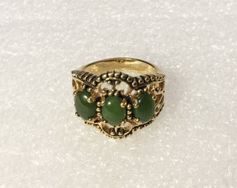 18k Hge Ring Jade Etsy