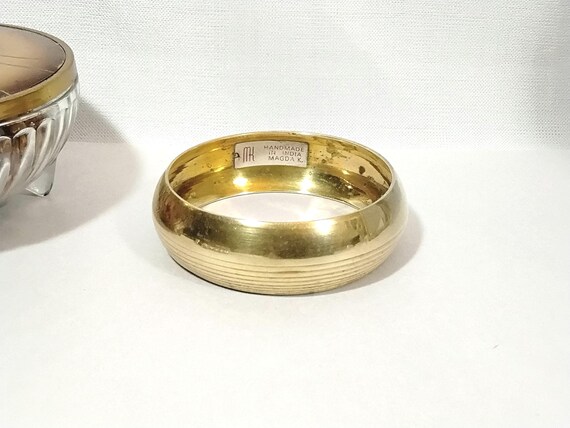 Handcrafted MAGDA K Solid Brass Bangle Bracelet -… - image 6