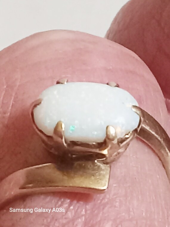 Vintage 14K Gold 1.50 TCW Opal Ring; Vintage Opal… - image 8