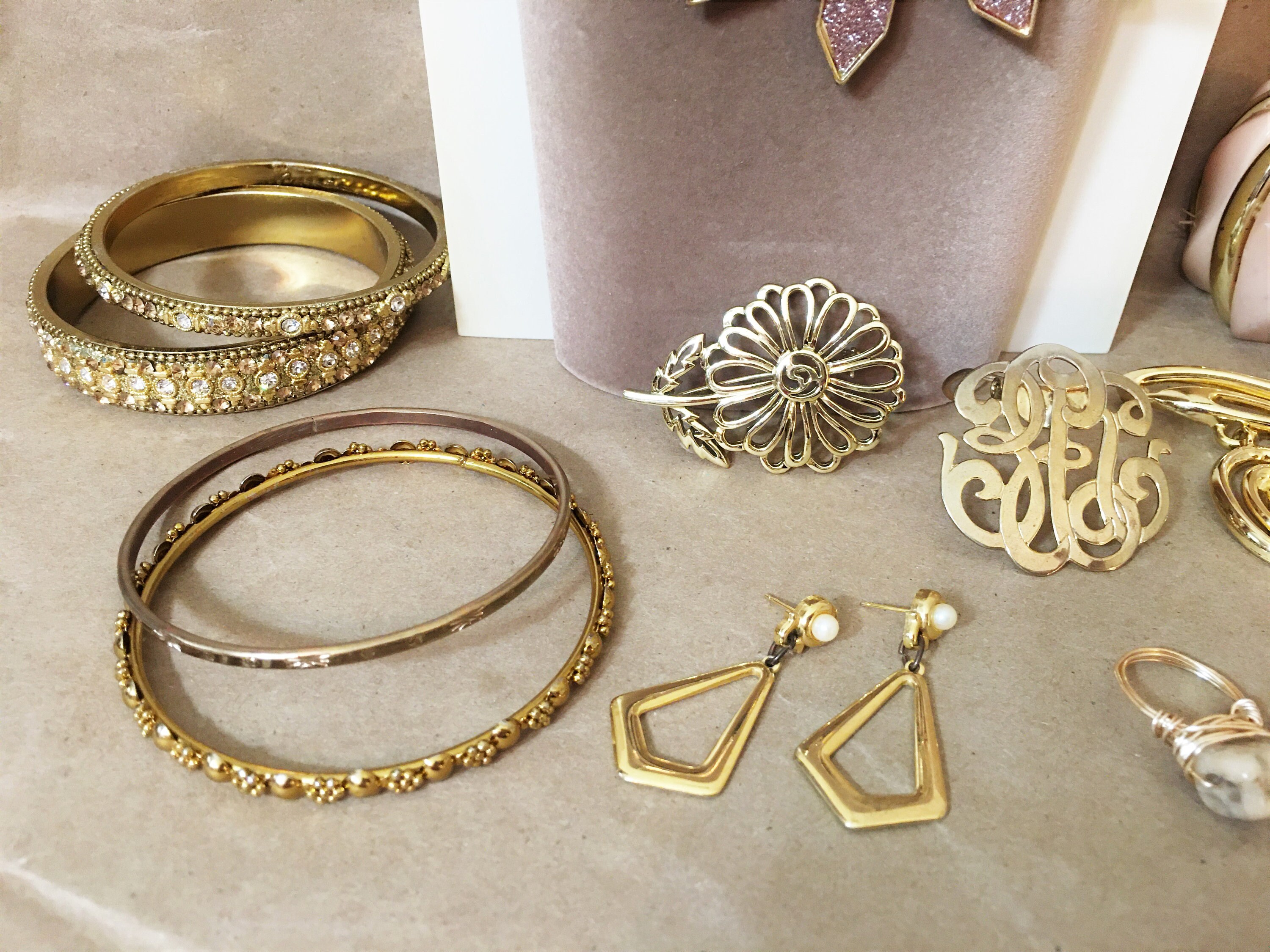 BUNDLE Gold Tone Jewelry Group Assorted Gold Tone Jewelry Etsy