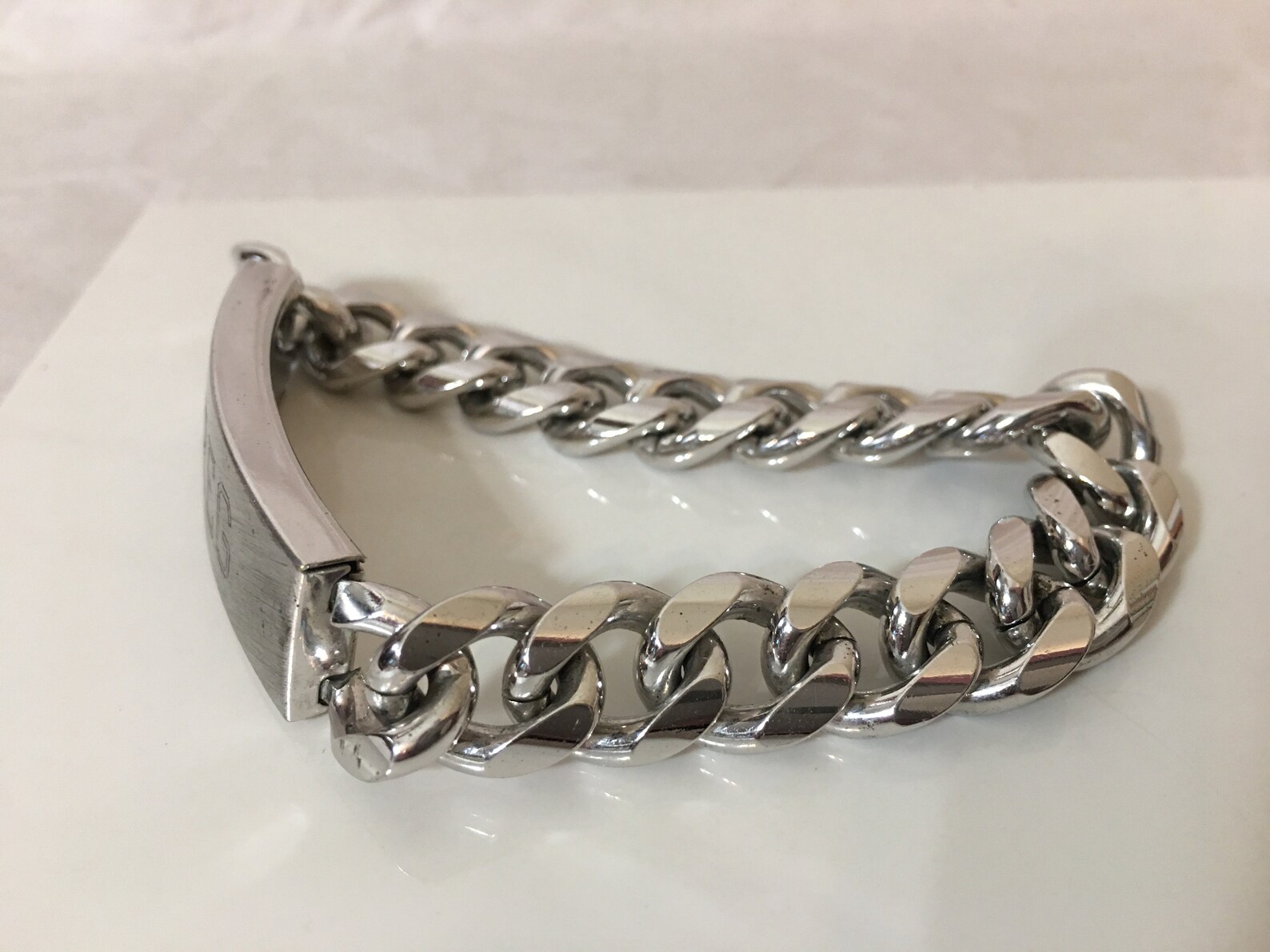 SPEIDEL Silver Rhodium Electroplate Men's ID Bracelet Etsy