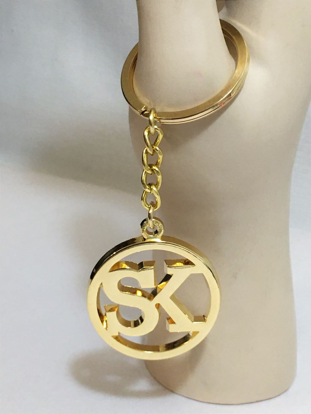 Gold Tone SK Street King Key Chain Gold Tone Key Chain STREET KING Logo
