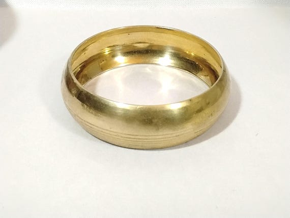 Handcrafted MAGDA K Solid Brass Bangle Bracelet -… - image 4