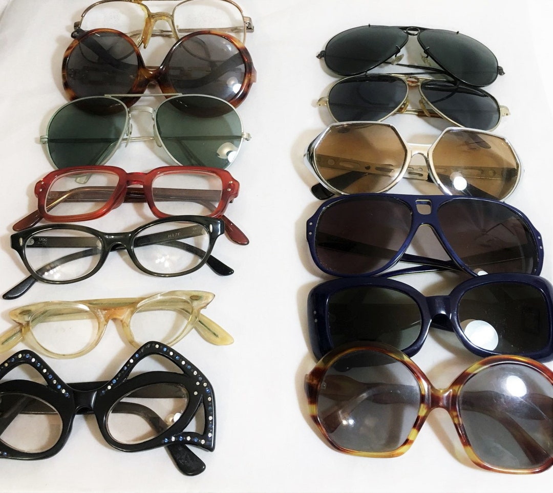 13 Pair Vintage Glasses & Sunglasses Variety Lot Vintage Etsy