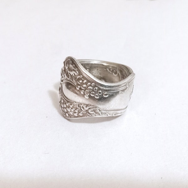 Vintage Silver Hand Crafted Rogers Bros. XS Silver Spoon Ring; Vintage Silver Spoon Ring; Spoon Ring; Silver Crafted Spoon Ring; Ring