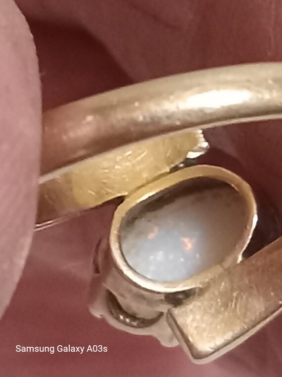 Vintage 14K Gold 1.50 TCW Opal Ring; Vintage Opal… - image 9