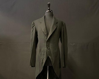 Black Cutaway Sz 40R-39R Vintage Morning Coat Jacket Turn of - Etsy