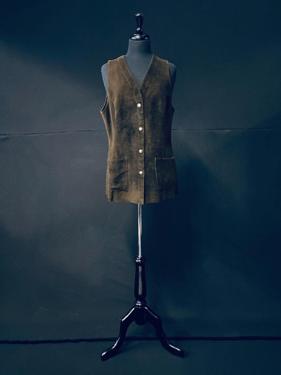 1970's Sued Mini Dress Waistcoat