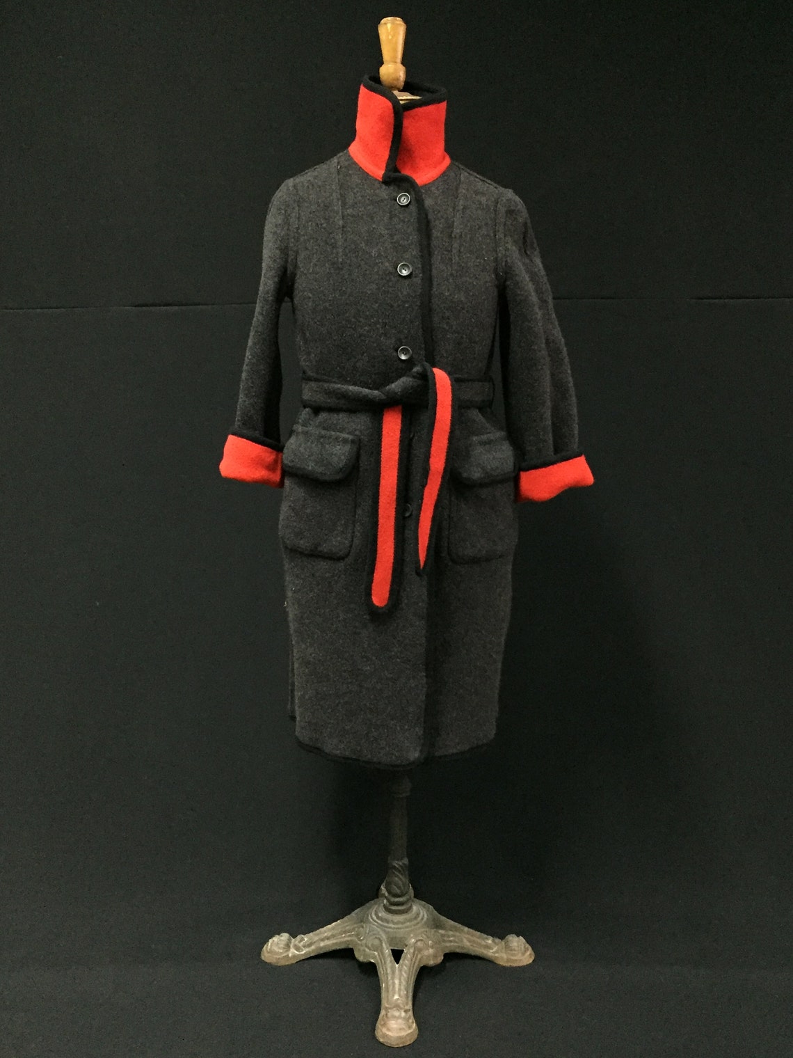 1960's Vintage Reversible Wooden Overcoat Etsy UK