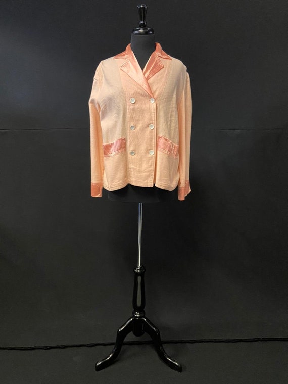 1930's Art Deco Peach Boudoir Jacket