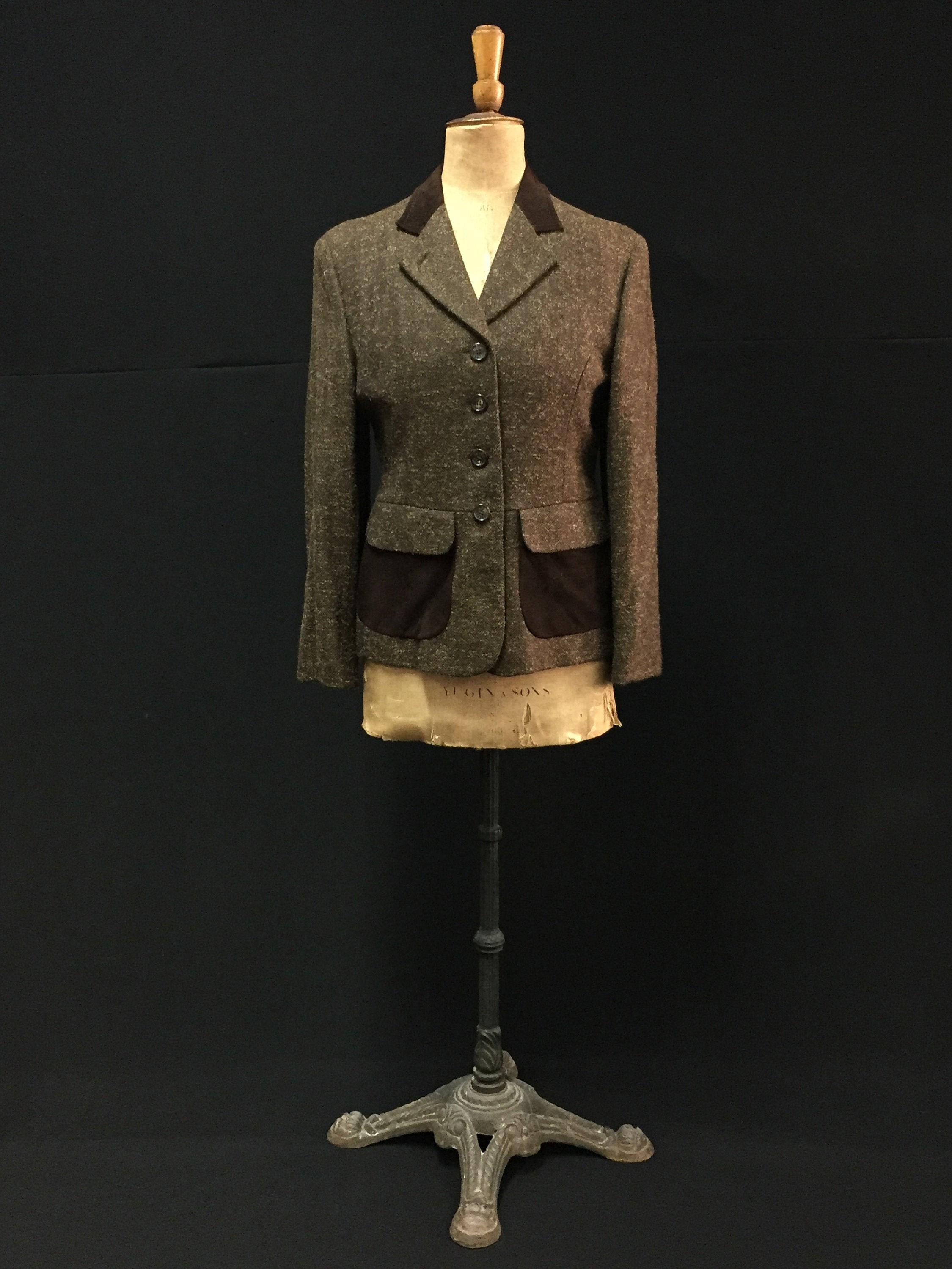 1990's Vintage Gucci Women's Blazer With Leather 