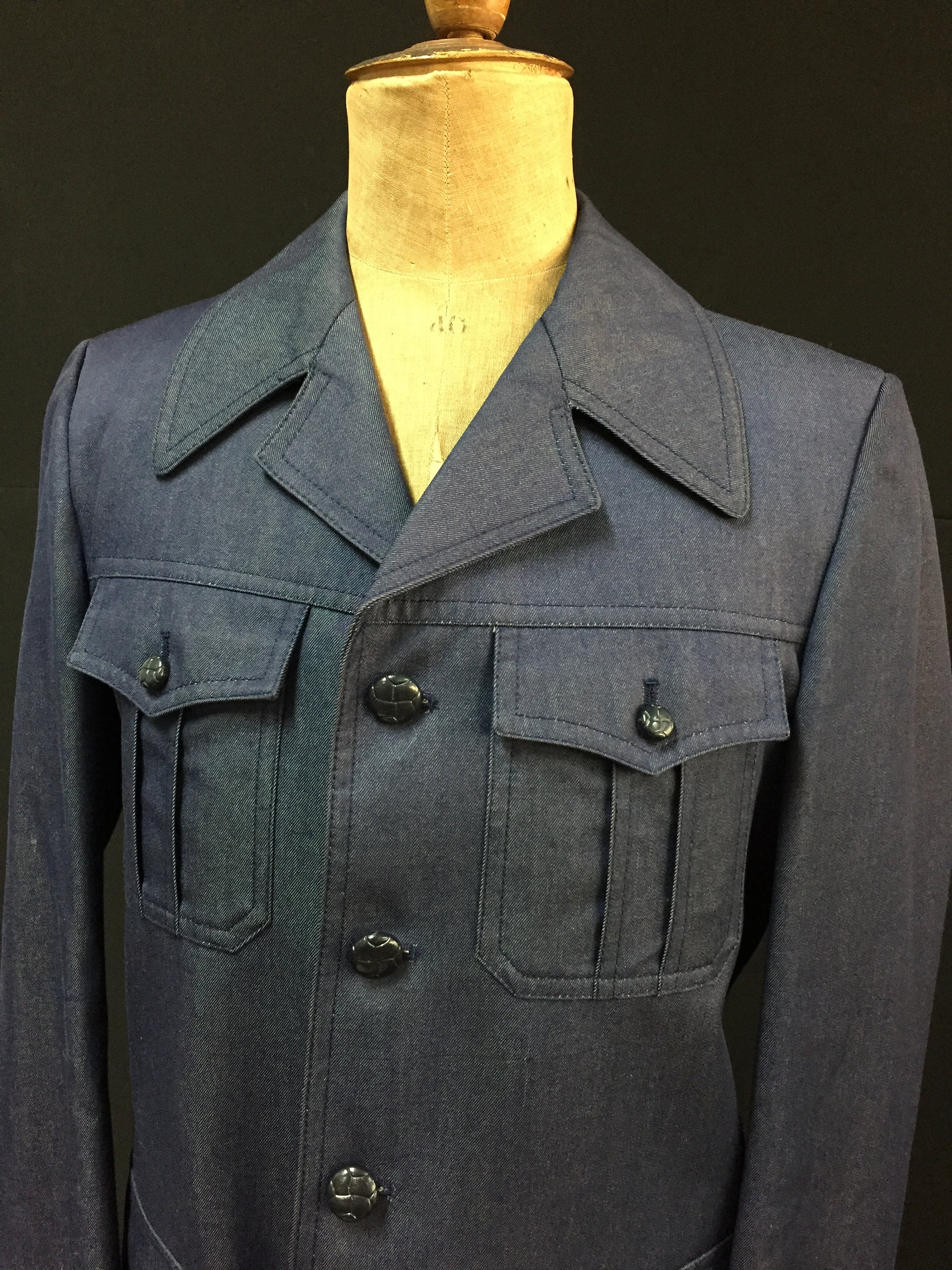 Vintage Navy Military Inspired Jacket Etsy UK