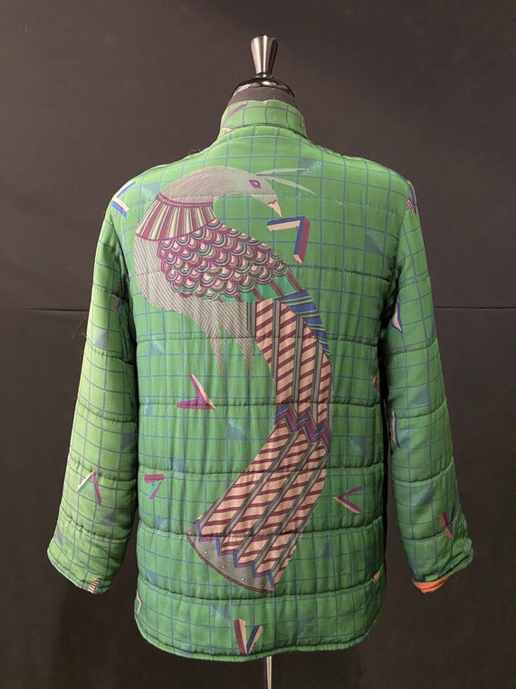 1970's Quilted Silk Peacock Jacket