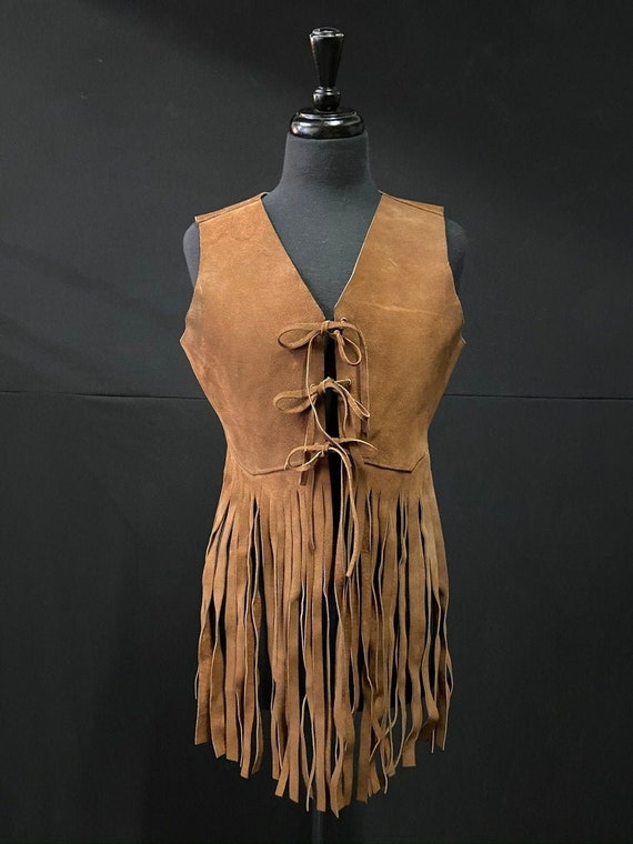 Iconic 1970's Brown Suede Fringe Vest