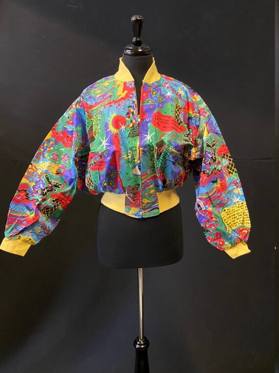 Printed Cotton Batwing Jacket