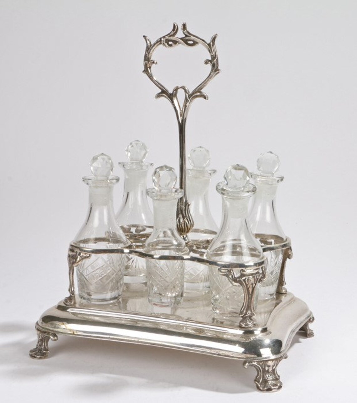 Decorative Antique 6 Bottle Cruet Set Etsy