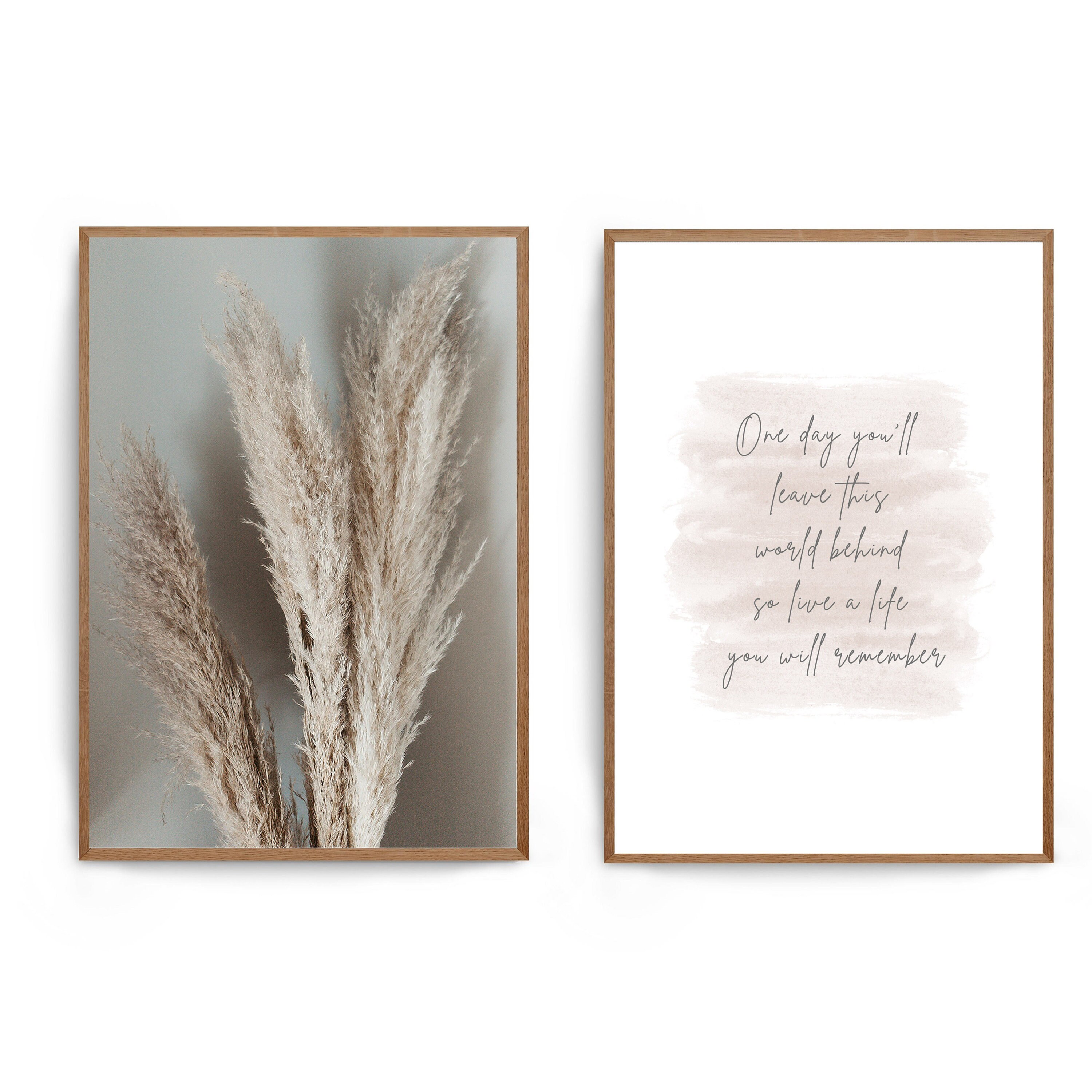 Pampas Grass Print Pampas Grass Art Life Quote Lyrics Etsy