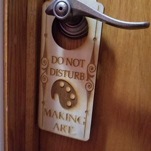 Do Not Disturb Making Art Engraved Door Hanger Sign - Etsy