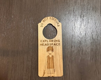 Omori Do Not Disturb Exploring Headspace Engraved Door Hanger Sign