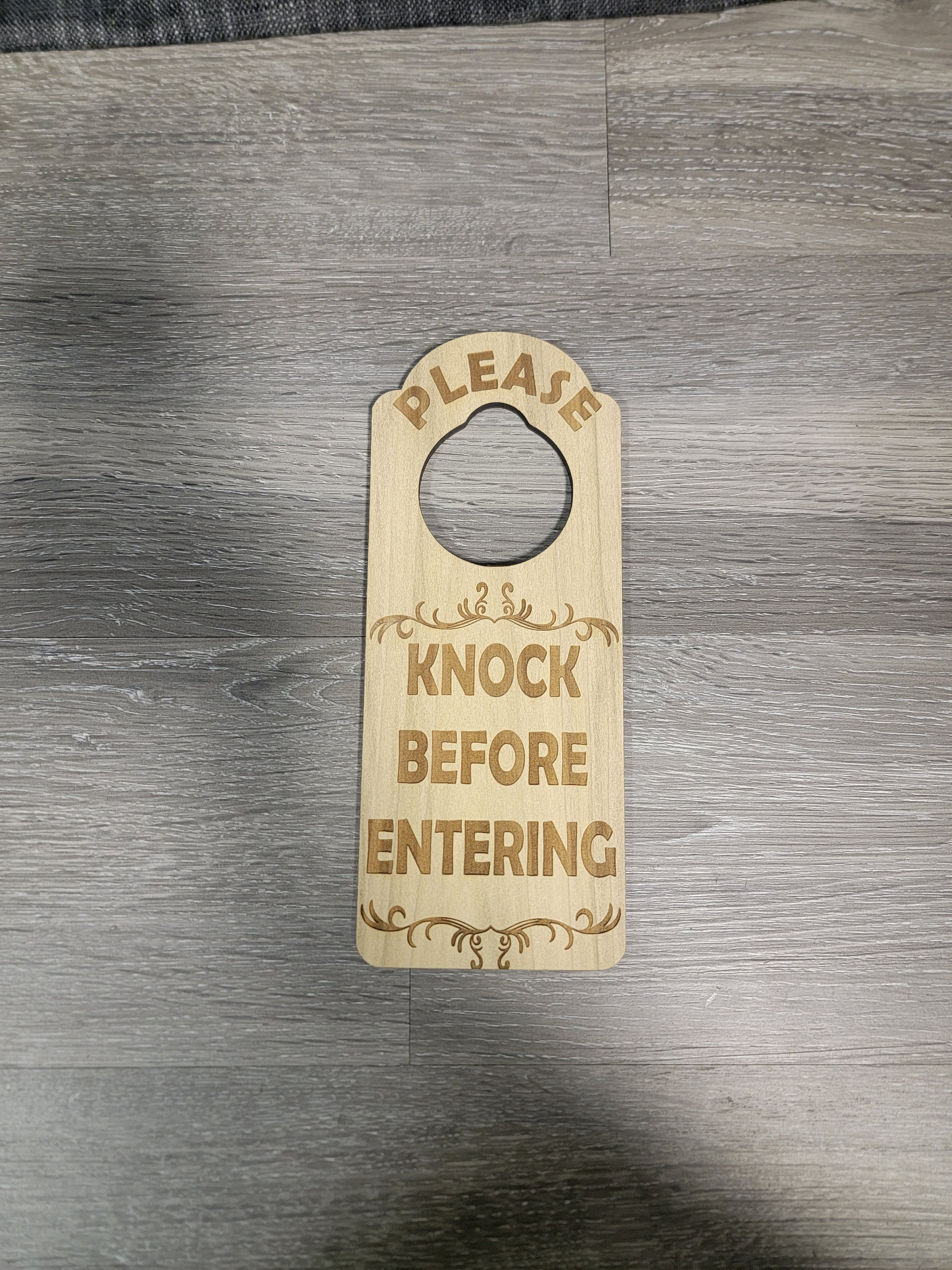 Please Knock Before Entering Engraved Wooden Door Hanger - Etsy