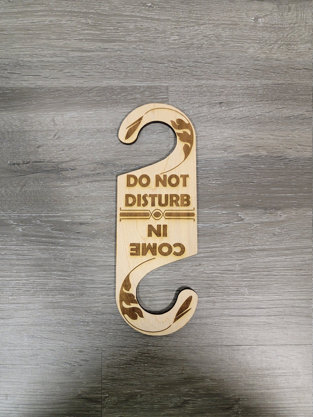 Flippable Do Not Disturb Come in Engraved Door Hanger Sign - Etsy