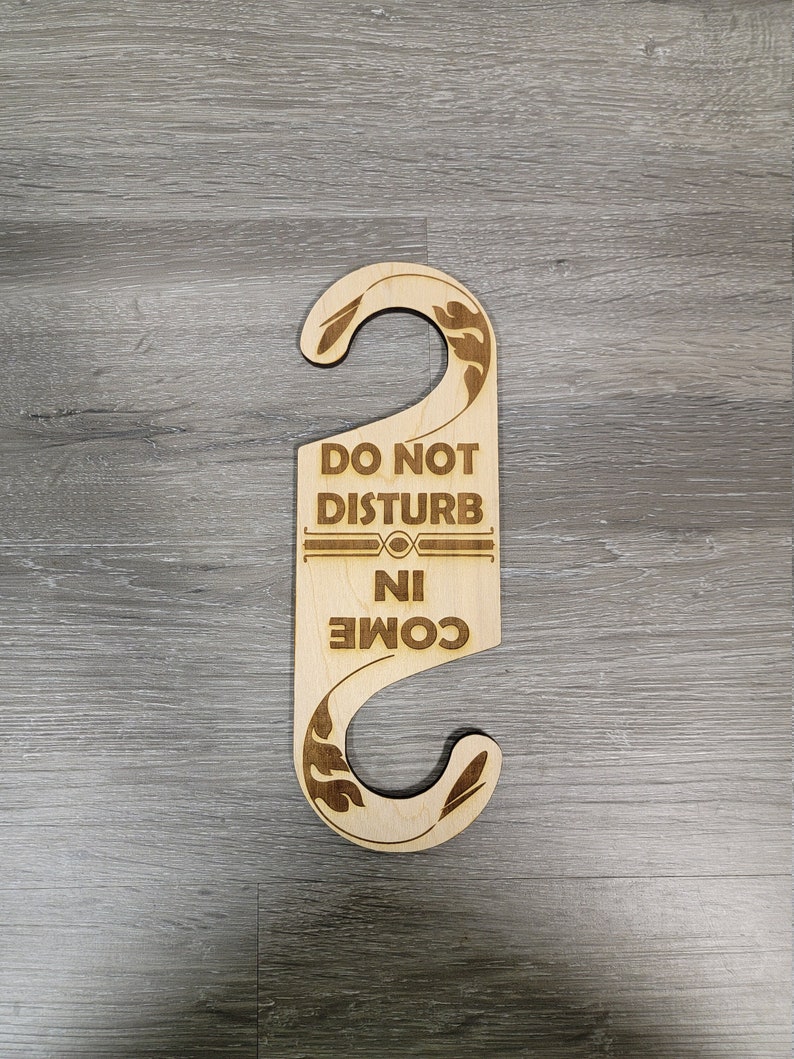 Flippable Do Not Disturb Come in Engraved Door Hanger Sign - Etsy