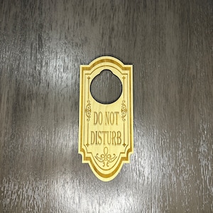 Do Not Disturb Fancy Engraved Door Hanger Sign Variant 5