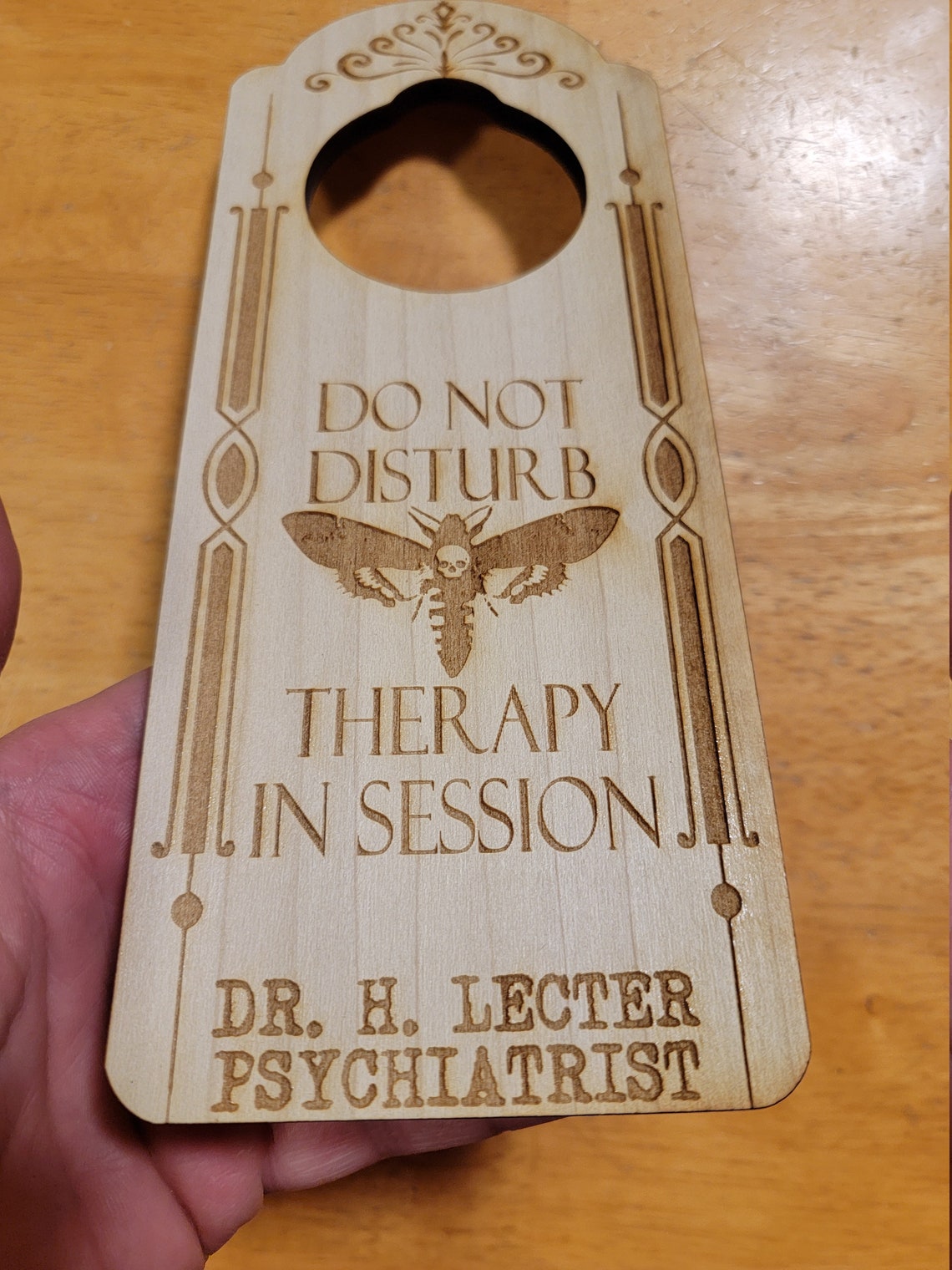 Lecter Sign Doctor Lecter Do Not Disturb Silence of the Lambs Engraved Door Hanger ...