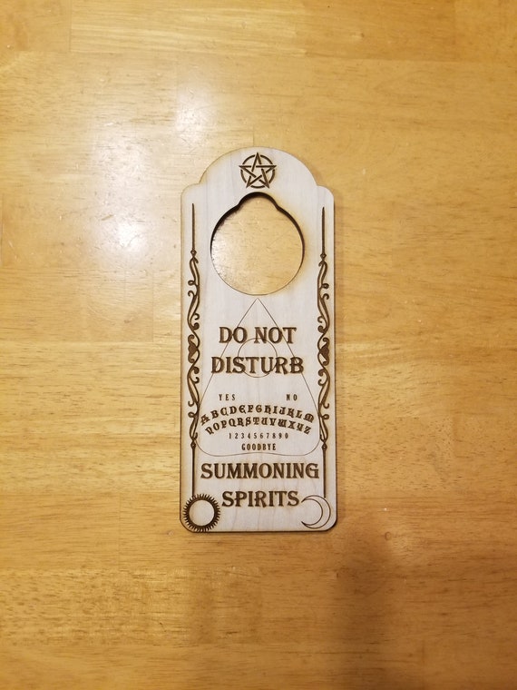 Do Not Disturb Ouija Board Engraved Door Hanger Sign - Etsy